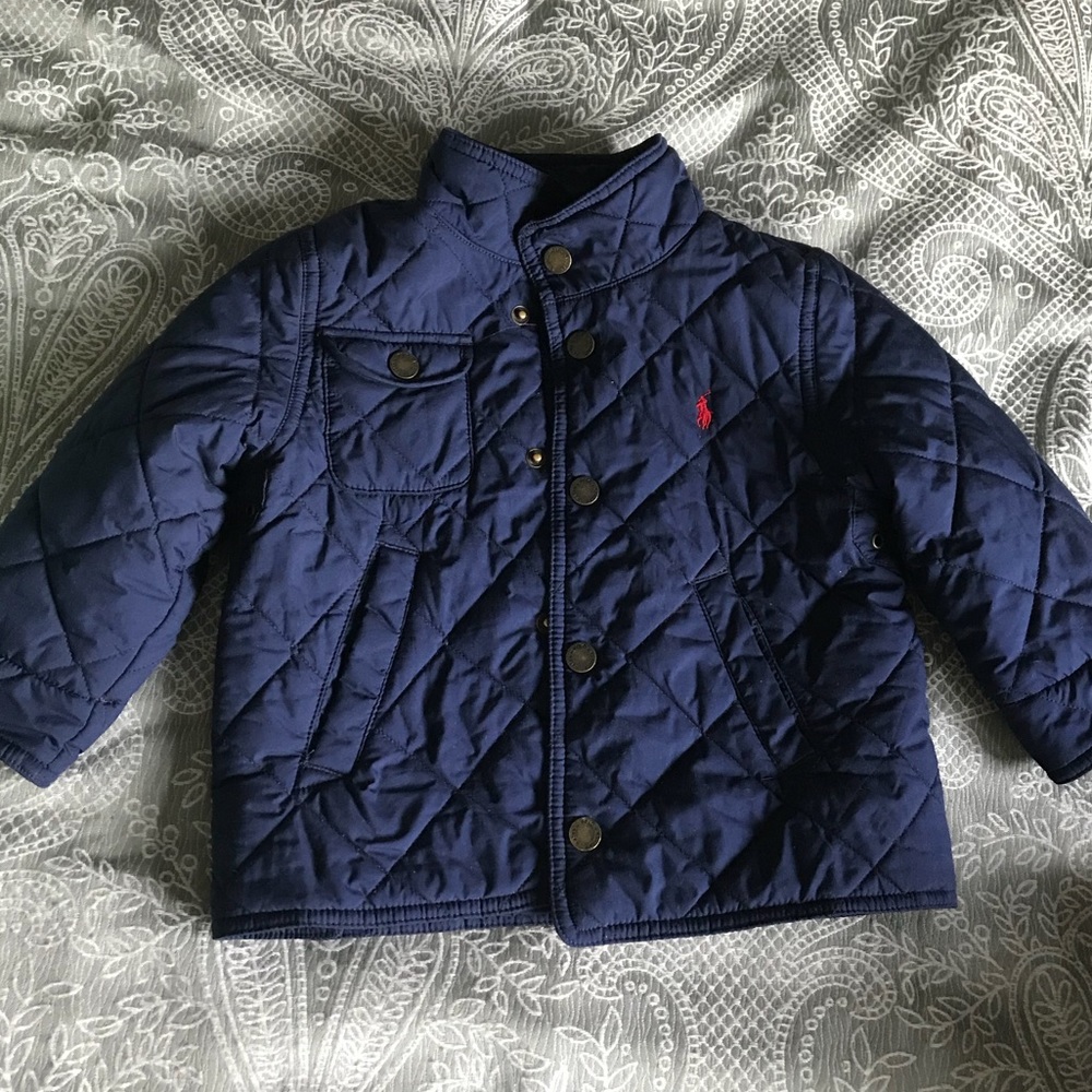 Boys Quilted Polo Jacket